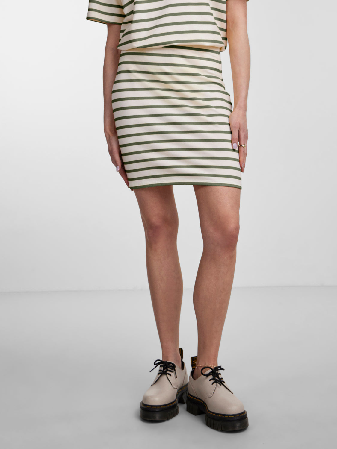 PCBIBBI Skirt - Grøn strib